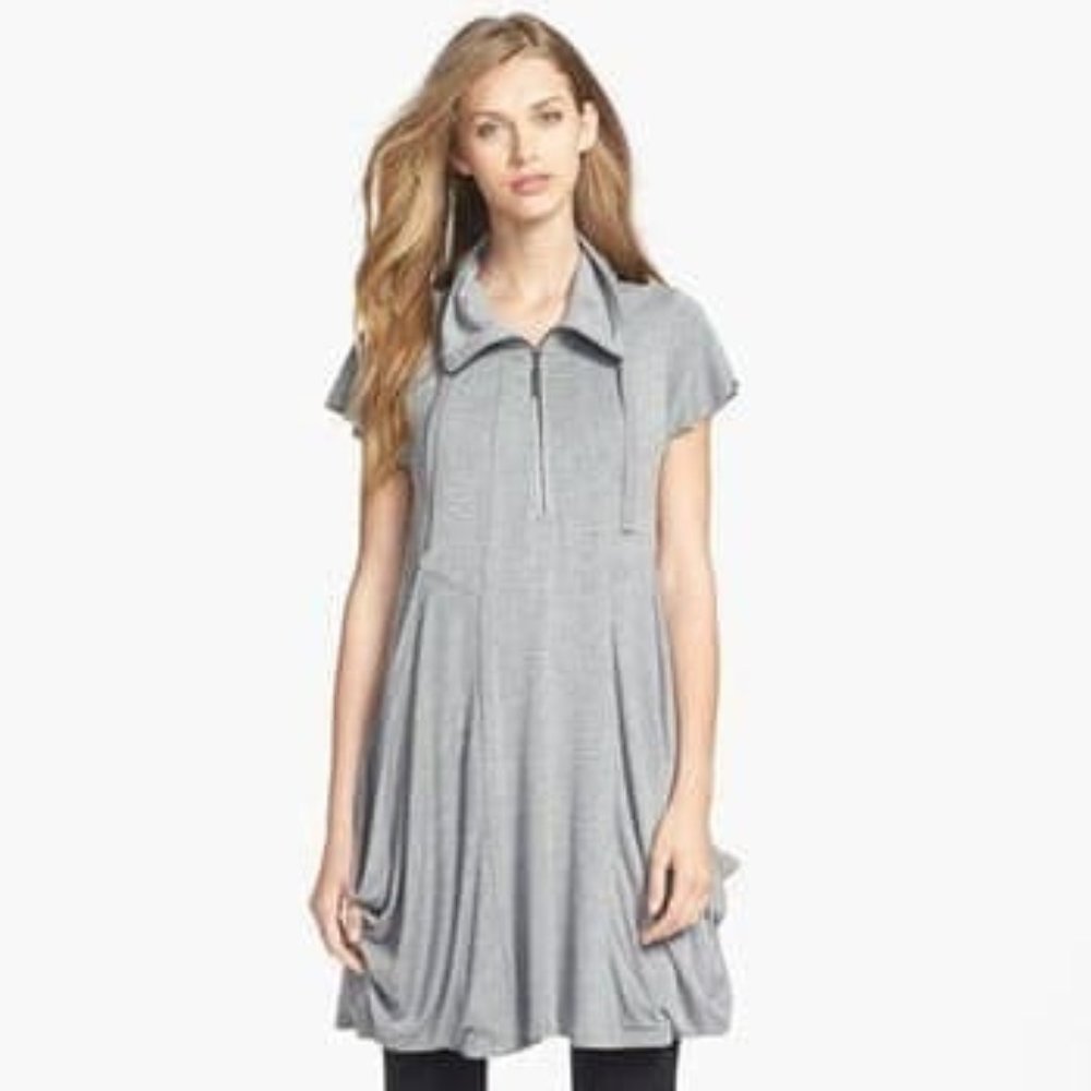 GREY KENSIE SPORTY T-SHIRT DRESS WITH POCKETS